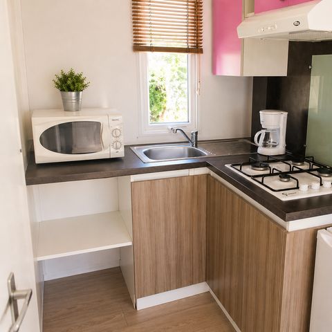 Mobilheim 2 Personen - Privilège 1 Zimmer. - Nicht überdachte Terrasse - 21 m2