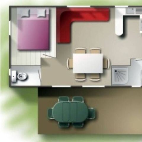 Mobilheim 6 Personen - Classique 3 Zimmer 6 Personen,33m² (Modell 2010)