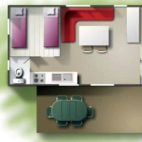Mobilheim 4 Personen - Mobilheim Klassisch 2 Zimmer 4 Personen