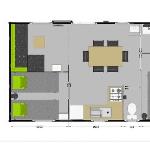 Mobilheim 6 personen - MODULO