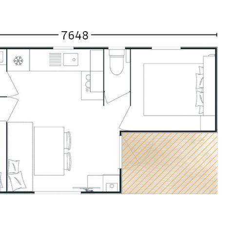 Mobilheim 6 Personen - Mobilheim BERGAME 4/6P 2 Zimmer