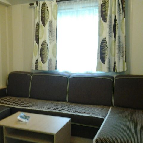 Mobilheim 6 Personen - Residenz RIVIERA 40m2 (2 Badezimmer) +Klima + WÄSCHE- UND GESCHIRRSPÜLERWASCHMASCHINE+BEDECKTE TERRASSE
