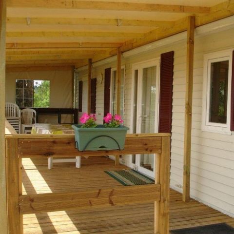 Mobilheim 4 Personen - Residence SUMBA 40m2 Paradiso Überdachte Terrasse Fernseher Geschirrspülmaschine Waschmaschine