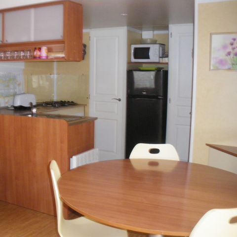 Mobilheim 6 Personen - Résidence de la FORÊT Geschirrspüler + Klimaanlage + Fernseher+ Überdachte Terrasse