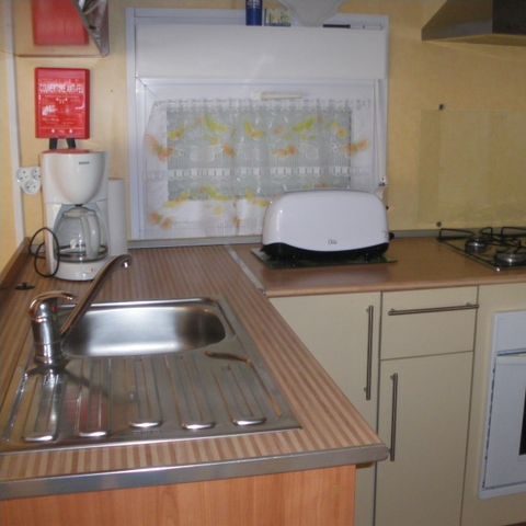 Mobilheim 6 Personen - Résidence de la FORÊT Geschirrspüler + Klimaanlage + Fernseher+ Überdachte Terrasse