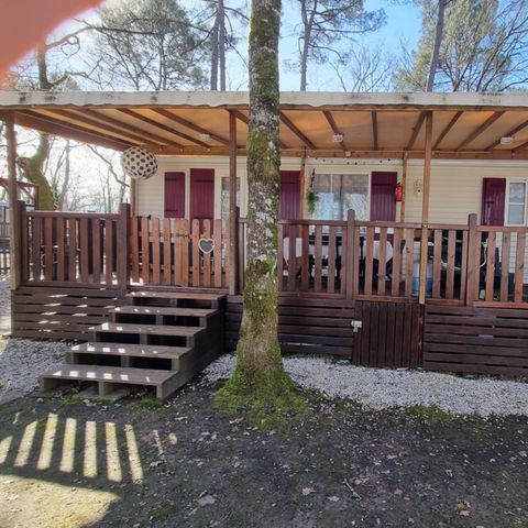 Mobilheim 4 Personen - 62 Résidence la cordylineÜberdachte Terrasse, Klimaanlage + Geschirrspüler