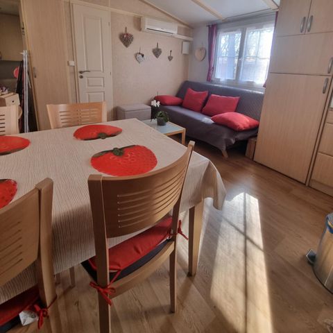 Mobilheim 4 Personen - 62 Résidence la cordylineÜberdachte Terrasse, Klimaanlage + Geschirrspüler
