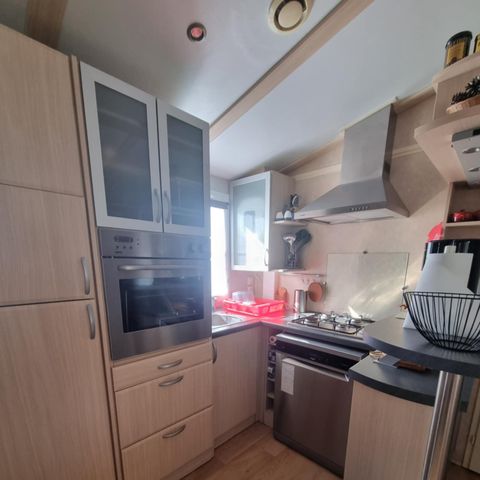 Mobilheim 4 Personen - 62 Résidence la cordylineÜberdachte Terrasse, Klimaanlage + Geschirrspüler