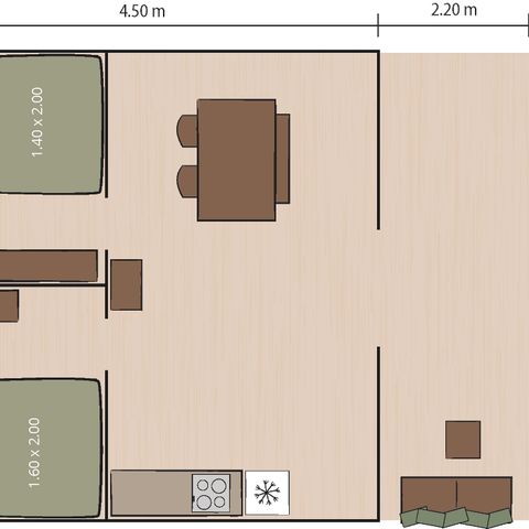 Safarizelt 5 Personen - Safarizelt Lodge + Klima (5P)