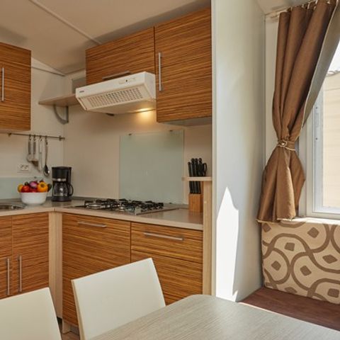Mobilheim 6 Personen - Premium | 3 Zi. | 6 Pers. | Überdachte Terrasse | Klimaanlage | TV