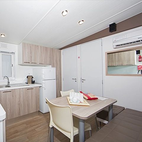 Mobilheim 6 Personen - Comfort XL | 2 Zi. | 4/6 Pers. | Erhöhte Terrasse | Klim.