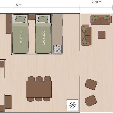 Safarizelt 4 Personen - Safarizelt Lodge (6P) 