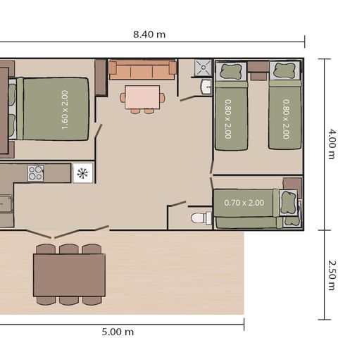 Mobilheim 4 Personen - Mobilheim Malta