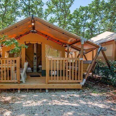 Zelt 5 personen - Super Lodge Zelt | 2 Schlafzimmer | Kapazität 4-5 Personen | Kleine Terrasse | Ohne Bad