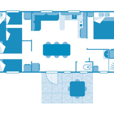 Mobilheim 7 Personen - Cottage 6/7p 3ch ***