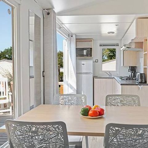 Mobilheim 6 personen - Mobilheim | Premium | 3 Schlafzimmer | 6 Personen | Erhöhte, nicht überdachte Terrasse | 1 Badezimmer | Klimaanlage