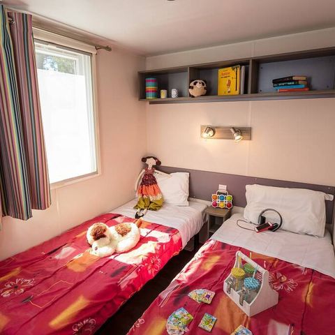 Mobilheim 6 personen - Comfort | 2 Zi. | 4/6 Pers. | Erhöhte, nicht überdachte Terrasse | Clim.