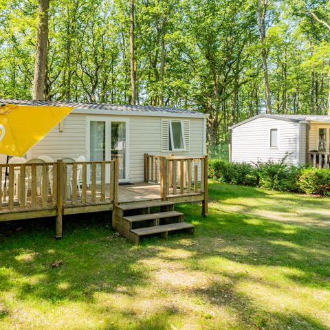 Mobilheim 6 personen - Comfort | 2 Zi. | 4/6 Pers. | Erhöhte, nicht überdachte Terrasse | Clim.