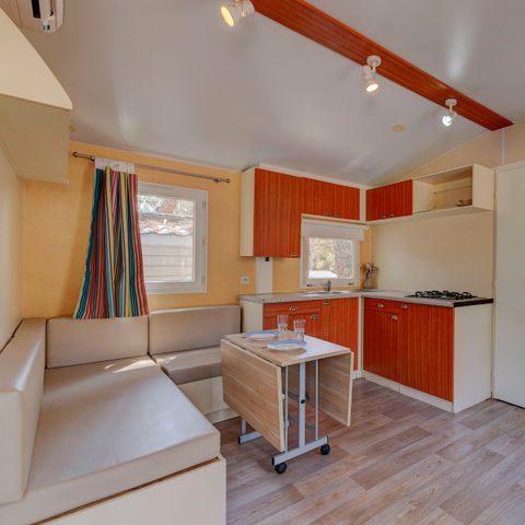 Mobilheim 6 personen - Classic | 3 Schlafz. | 6 Pers. | Erhöhte Terrasse | Klima.