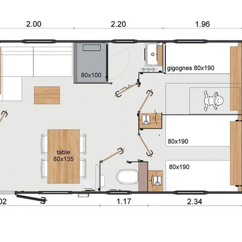 Mobilheim 6 Personen - ALTANA