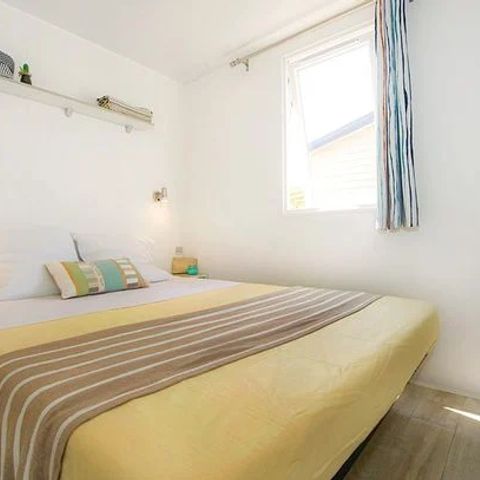 Mobilheim 5 Personen - Comfort XL | 3 Zi. | 5 Pers. | Erhöhte Terrasse | Klima.