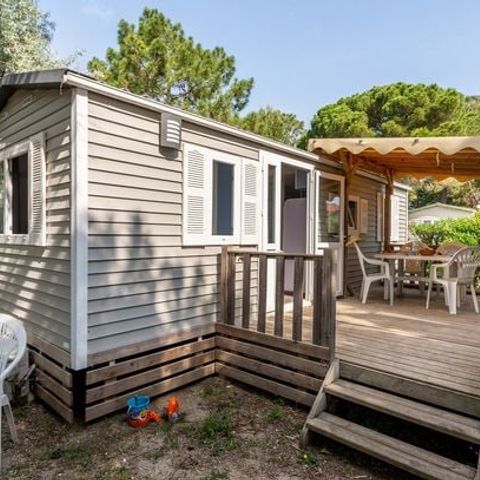 Mobilheim 4 Personen - Mobilheim | Classic | 2 Schlafz. | 4 Pers. |* Erhöhte Terrasse *| 1 Bad | Klima.