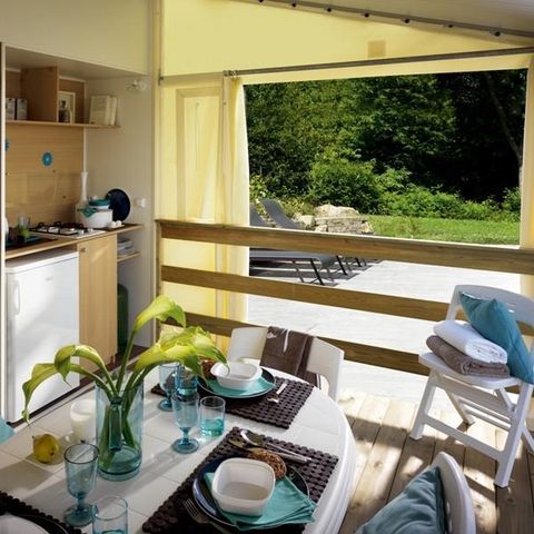 Mobilheim 4 Personen - Tit'home Toilé, ohne Sanitäranlagen