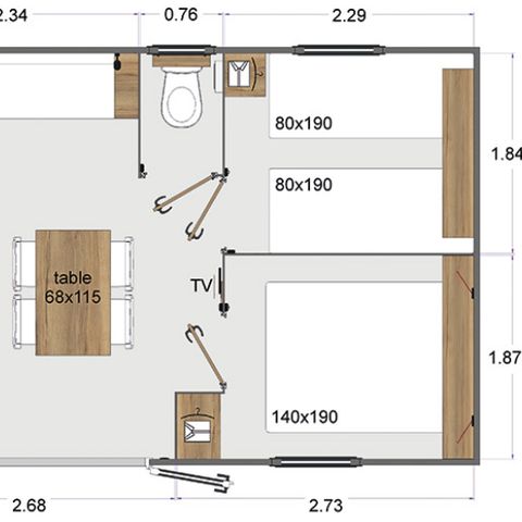 Mobilheim 4 Personen - Hütte