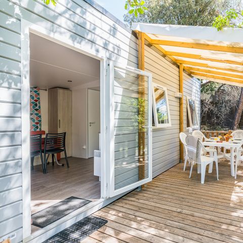 Mobilheim 6 personen - Comfort | 3 Zi. | 6 Pers. | Erhöhte Terrasse | Clim.