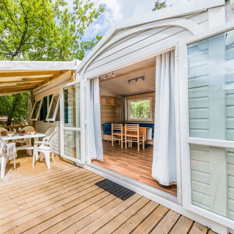 Mobilheim 6 personen - Classic XL | 3 Zi. | 6 Pers. | Erhöhte Terrasse