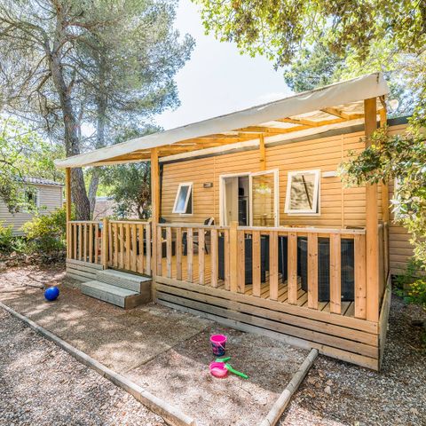 Mobilheim 6 Personen - Mobilheim | Premium Exclusive | 3 Zi. | 6 Pers. | Terrasse Lounge | Klima | TV