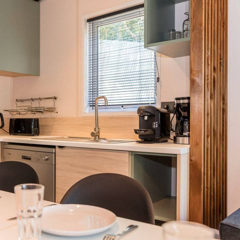Mobilheim 6 Personen - Chalet | Ultimate Plus | 3 Zi. | 6 Pers. | Klimaanlage | TV