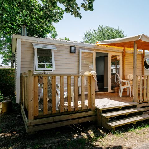 Mobilheim 4 personen - Comfort | 2 Zi. | 4 Pers. | Erhöhte Terrasse | Klimaanlage | TV