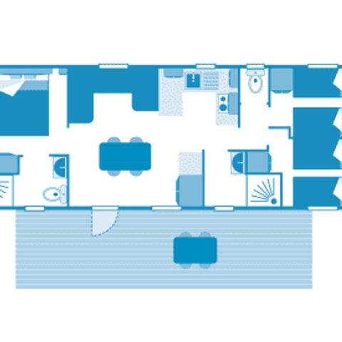 Mobilheim 6 Personen - Cottage 6p 3ch ***