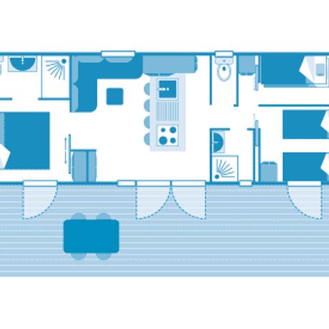 Mobilheim 6 Personen - Cottage 6p 3ch ****