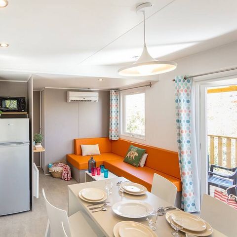 Mobilheim 6 Personen - Premium | 3 Schlafz. | 6 Pers. | Lounge Terrasse | Klimaanlage