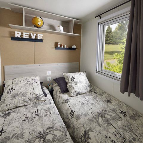 Mobilheim 8 Personen - Premium Exclusive | 3 Zi. | 6/8 Pers. | Höher gelegene Terrasse | 2 Bäder | Klimaanlage | TV