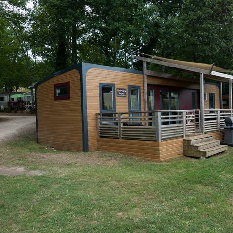 Mobilheim 8 Personen - Ultimate | 3 Zi. | 6/8 Pers. | Erhöhte Terrasse | Klimaanlage | TV