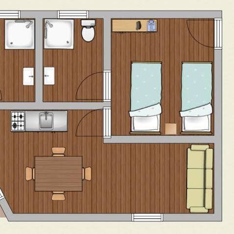 Chalet 6 Personen - Chalet | Classic XL | 2 Schlafz. | 4/6 Pers. | 2 Bäder