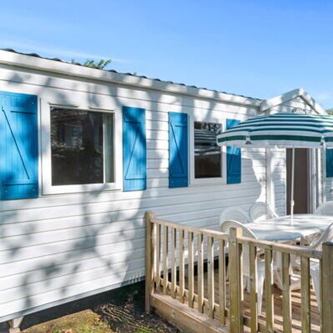 Mobilheim 8 personen - Mobilheim | Classic | 3 Schlafz. | 6/8 Pers. | Erhöhte, nicht überdachte Terrasse | 2 Bäder | Klim.