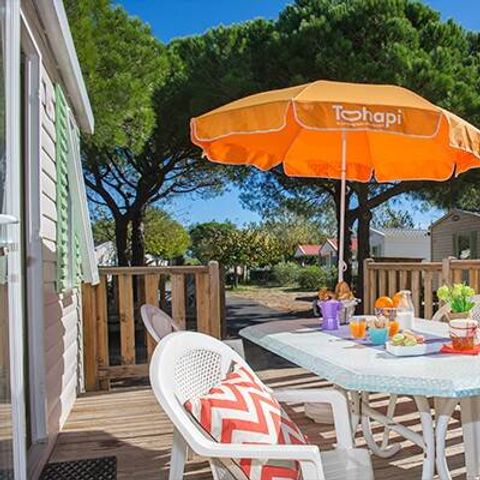 Mobilheim 8 personen - Mobilheim | Classic | 3 Schlafz. | 6/8 Pers. | Erhöhte, nicht überdachte Terrasse | Klima.