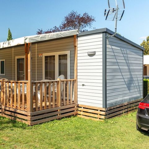Mobilheim 4 Personen - Mobilheim | Premium | 2 Zi. | 4 Pers. | Erhöhte Terrasse | Klimaanlage | TV