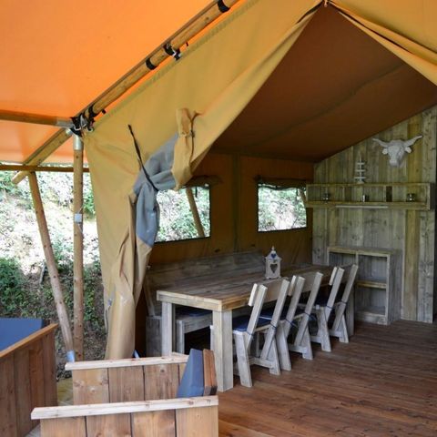 Zelt 4 Personen - LODGE SAFARI mit SPA