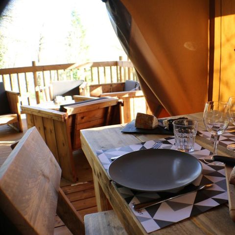 Zelt 4 Personen - LODGE SAFARI mit SPA