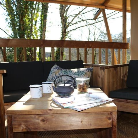 Zelt 4 Personen - LODGE SAFARI mit SPA