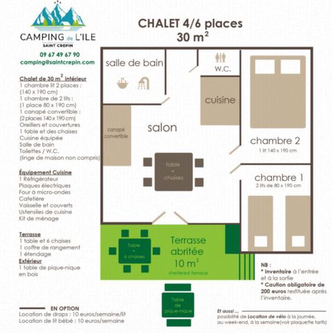 Chalet 6 Personen - 2ch 4/6 pers
