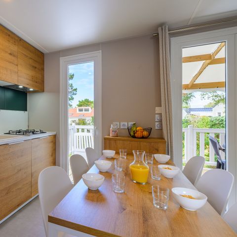 Mobilheim 6 Personen - COTTAGE CONFORT 3 Zimmer 6 Pers. - 35m2 - überdachte Terrasse