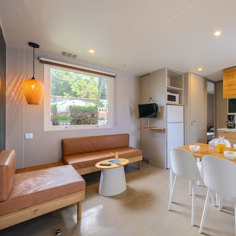 Mobilheim 6 Personen - D/ COTTAGE CONFORT 3 Zimmer 6 Pers. - 35m2 - überdachte Terrasse