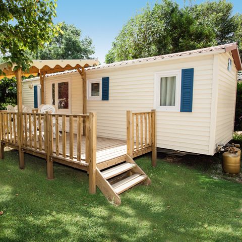 Mobilheim 4 Personen - Classic XL | 2 Zi. | 4 Pers. | Erhöhte Terrasse