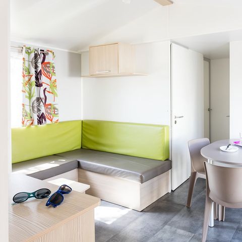 Mobilheim 4 Personen - Comfort XL | 2 Zi. | 4 Pers. | Erhöhte Terrasse